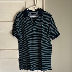 Navy Striped Polo Shirt